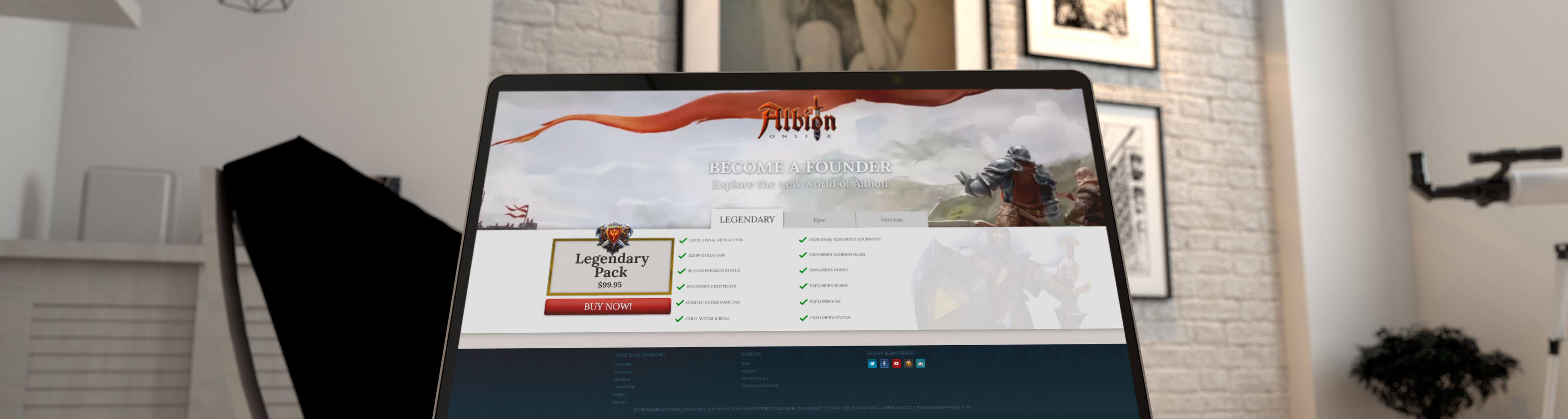 Albion Landingpage